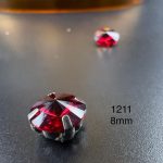 نگین چتری سایز 8 مم زرشکی کد:   1211