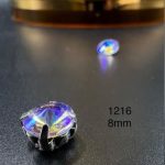 نگین چتری سایز 8 مم یاسی هفت رنگ کد:   1216