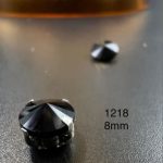 نگین چتری سایز 8 مم مشکی کد: 1218