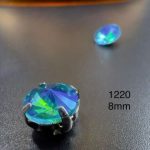 نگین چتری سایز 8 مم سبز آبی کد:    1220