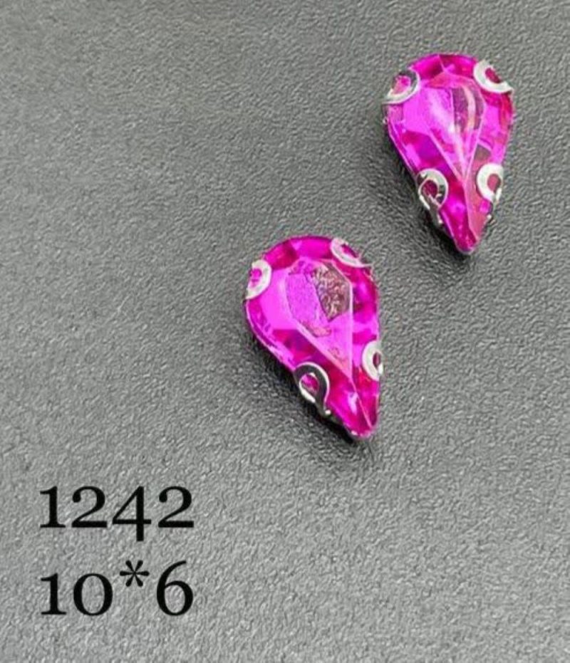 نگین  قطره سرخابی به ابعاد 6*10 کد:   1242 - Image 1