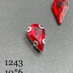 نگین  قطره قرمز به ابعاد 6*10   کد: 1243