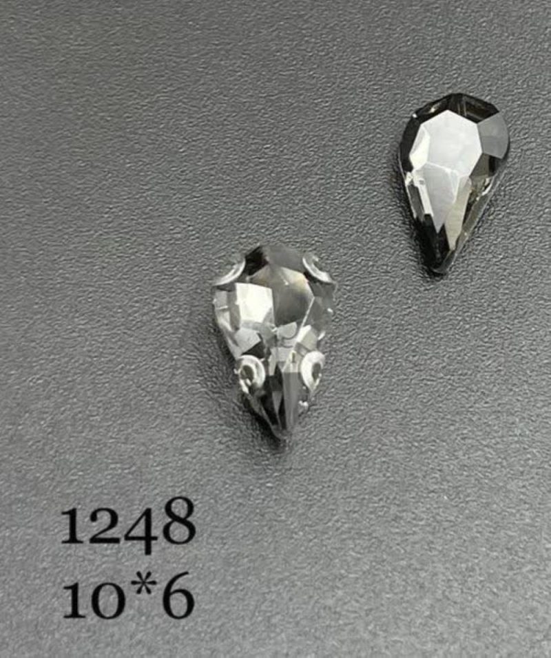 نگین  قطره دودی به ابعاد 6*10 کد: 1248 - Image 1