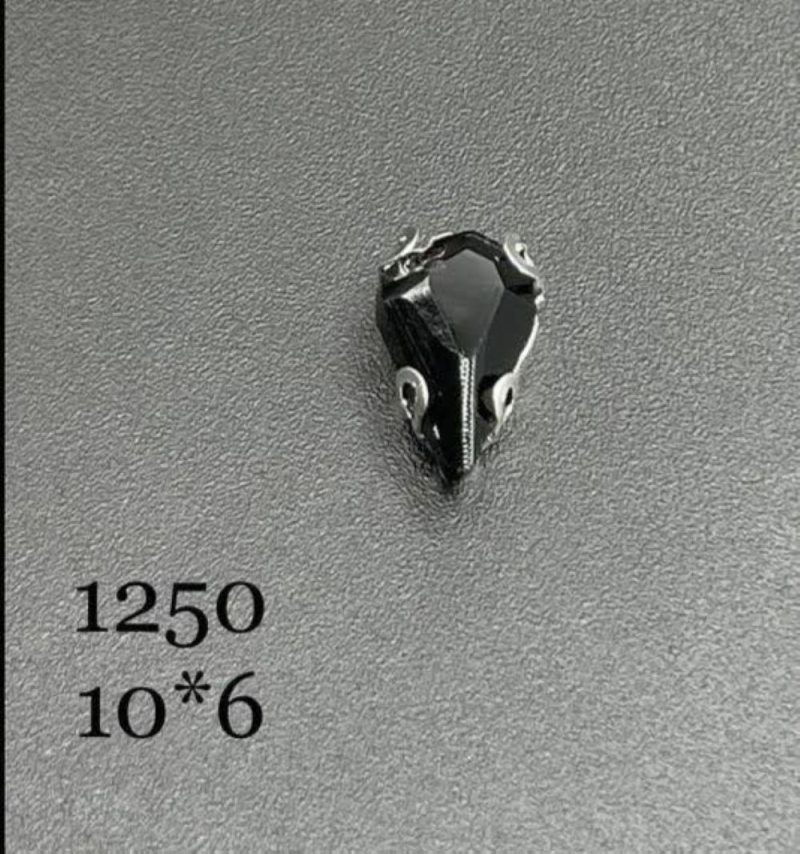 نگین  قطره مشکی به ابعاد 6*10  کد:  1250 - Image 1