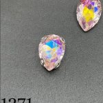 نگین اشک رنگ صورتی هفت رنگ   7*10 کد: 1271