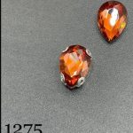 نگین اشک رنگ زرد عنابی7*10 کد:  1275