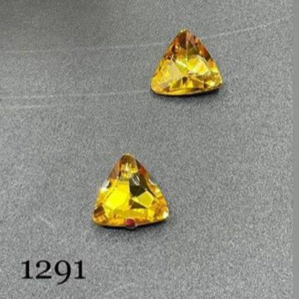 نگین مثلث به ابعاد 1*1 زرد کد: 1291