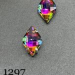 نگین حلزونی به ابعاد 14*10 سبز طاووسی کد: 1297