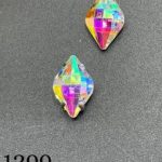 نگین حلزونی به ابعاد 14*10 سفید 7 رنگ گد :  1299