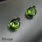 نگین های کپی اشک سایز 13*18سبز زیتونی       H138