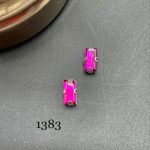 نگین باگت به ابعاد 10*5 سرخ آبی  کد:   1383