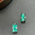 نگین باگت به ابعاد 10*5  سبز زمردی کد : 1388