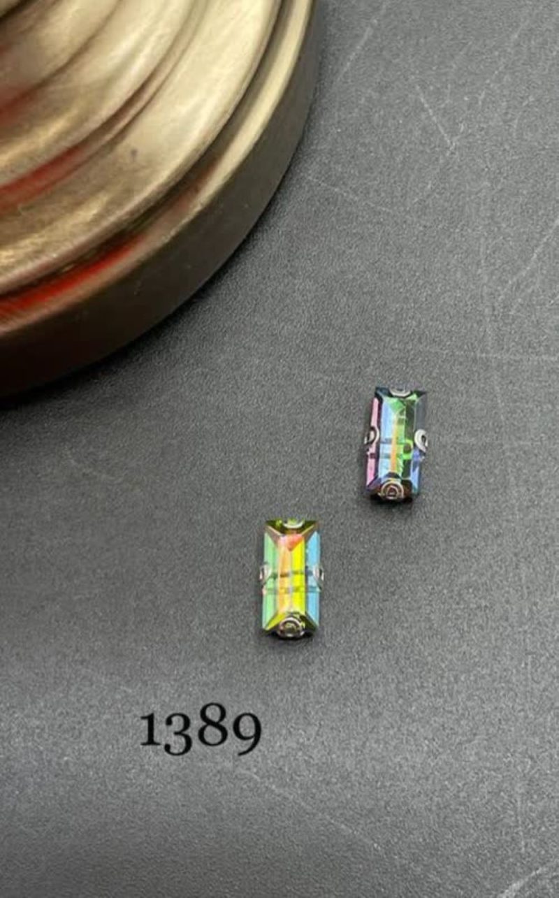نگین باگت به ابعاد 10*5 طاووسی کد:   1389 - Image 1