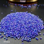 ملیله شکسته FGB  سایز 11آبی هفت رنگ کد:  2033