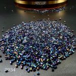 ملیله شکسته FGB  سایز 11سرمه ای هفت رنگ  کد:  2034