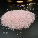 ملیله شکسته FGB  سایز 11صورتی شیشه ای هفت رنگ کد:  2047