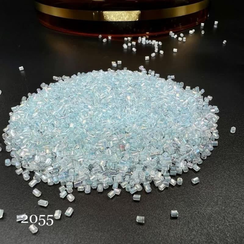 ملیله شکسته FGB  سایز 11آبی روشن شیشه ای7رنگ      2055 - Image 1