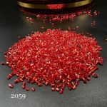 ملیله شکسته FGB  سایز 11 قرمز وسط نقره ای  کد:  2059