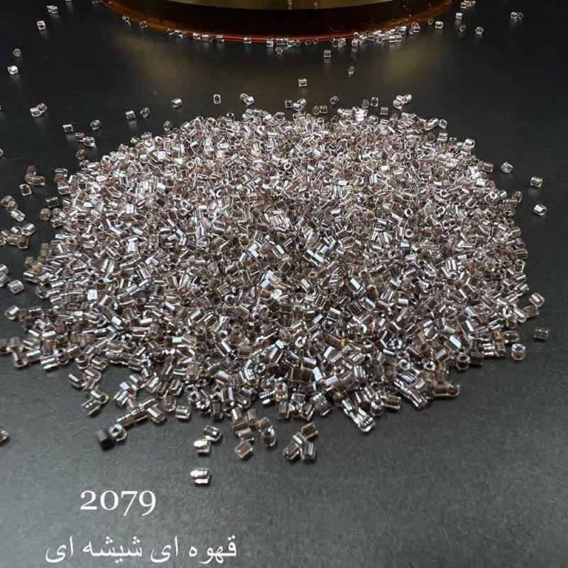 ملیله شکسته FGB  سایز 11 قهوه ای شیشه ای کد: 2079 - Image 1