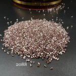 ملیله شکسته FGB  سایز 11 بنفش تیره وسط نقره ای کد: 2088