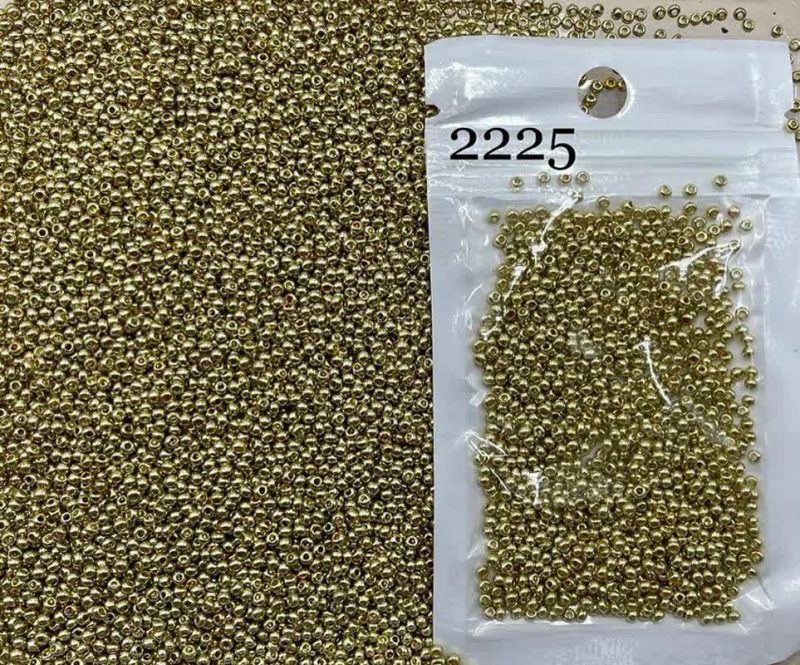 منجوق FGB سایز 11 طلایی متالیک       2225 - تصویر 1