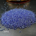 منجوق FGB سایز 11 ابی کاربنی وسط نقره ای 2264