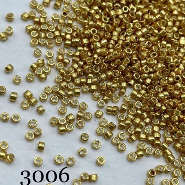 منجوق طرح میوکی سایز 11 طلایی متالیک کد: 3006