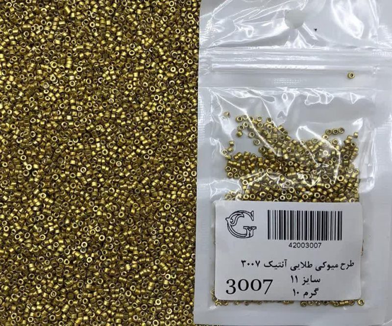 منجوق طرح میوکی سایز 11 طلایی آنتیک       3007 - Image 1