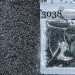 منجوق طرح میوکی سایز 11 پلاتینی تیره       3038