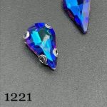 نگین قطره رنگ آبی هفت رنگ به ابعاد  8*13 کد:  31221