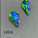 نگین قطره رنگ سبز کاهویی هفت رنگ به ابعاد 8*13 کد:  31224