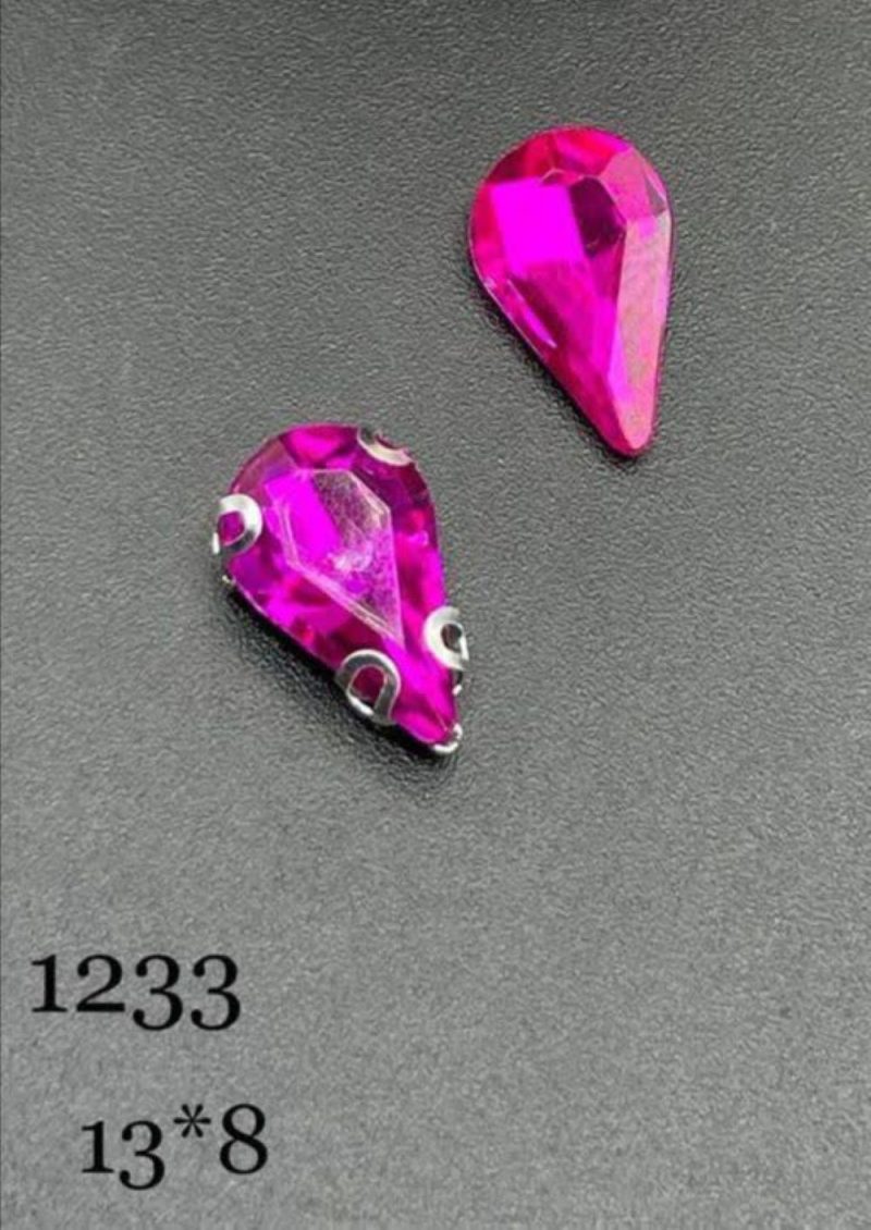 نگین قطره سرخابی به ابعاد 8*13 کد: 31233 - Image 1