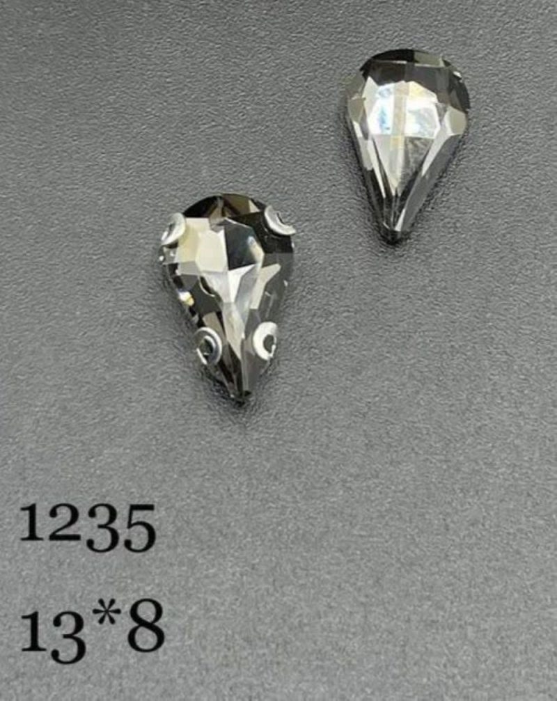 نگین  قطره دودی به ابعاد 8*13 کد:  31235 - تصویر 1