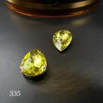 نگین اشک رنگ زرد ابعاد 18*25       0335