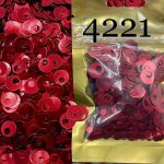 پولک سکه ای 10مم  سوراخ درشت قرمز       4221