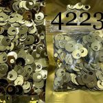 پولک سکه ای 10مم  سوراخ درشت طلایی       4223