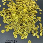 پولک 5 مم چرخدنده ایی طلایی زرد  کد:  4230