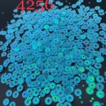 پولک 5 مم چرخدنده ایی فیروزه ای هفت رنگ  کد:  4256