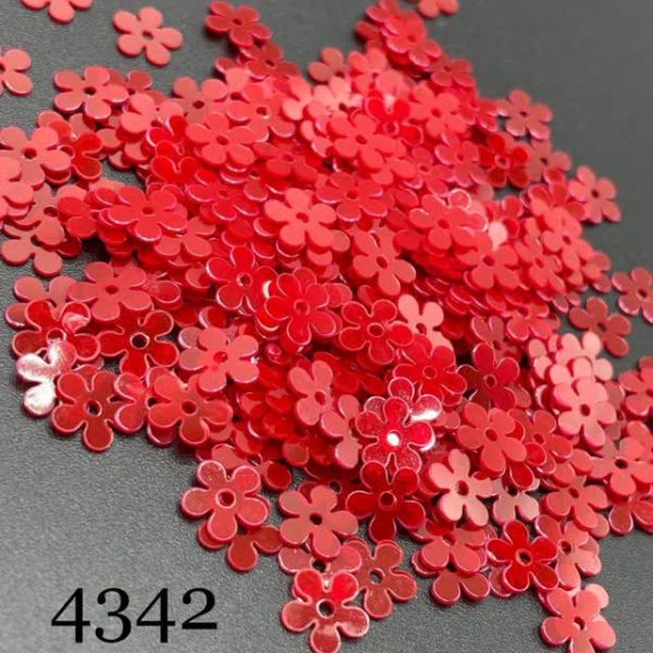 پولک گل تخت 5 مم قرمز گوجه ای 4342