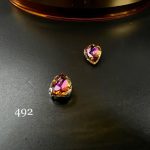 نگین اشک رنگ سرخابی نارنجی کد: 492