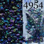 پولک 5مم گود مشکی هفت رنگ       4954