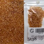 ملیله شکسته ماتسونو  سایز 11هلویی وسط سفید       5138