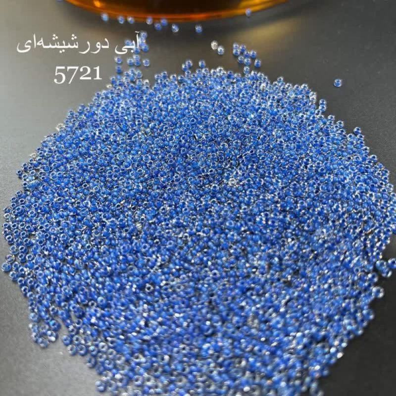 منجوق ماتسونو سایز 11 نقره ای وسط آبی کد: 5721 - Image 1