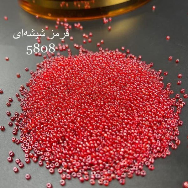 منجوق ماتسونو سایز 11 قرمز شیشه ای کد: 5808