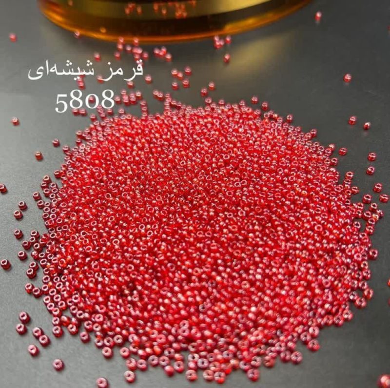 منجوق ماتسونو سایز 11 قرمز شیشه ای کد:  5808 - Image 1