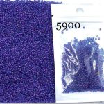 منجوق ماتسونو سایز 11بنفش وسط سفید1       5900