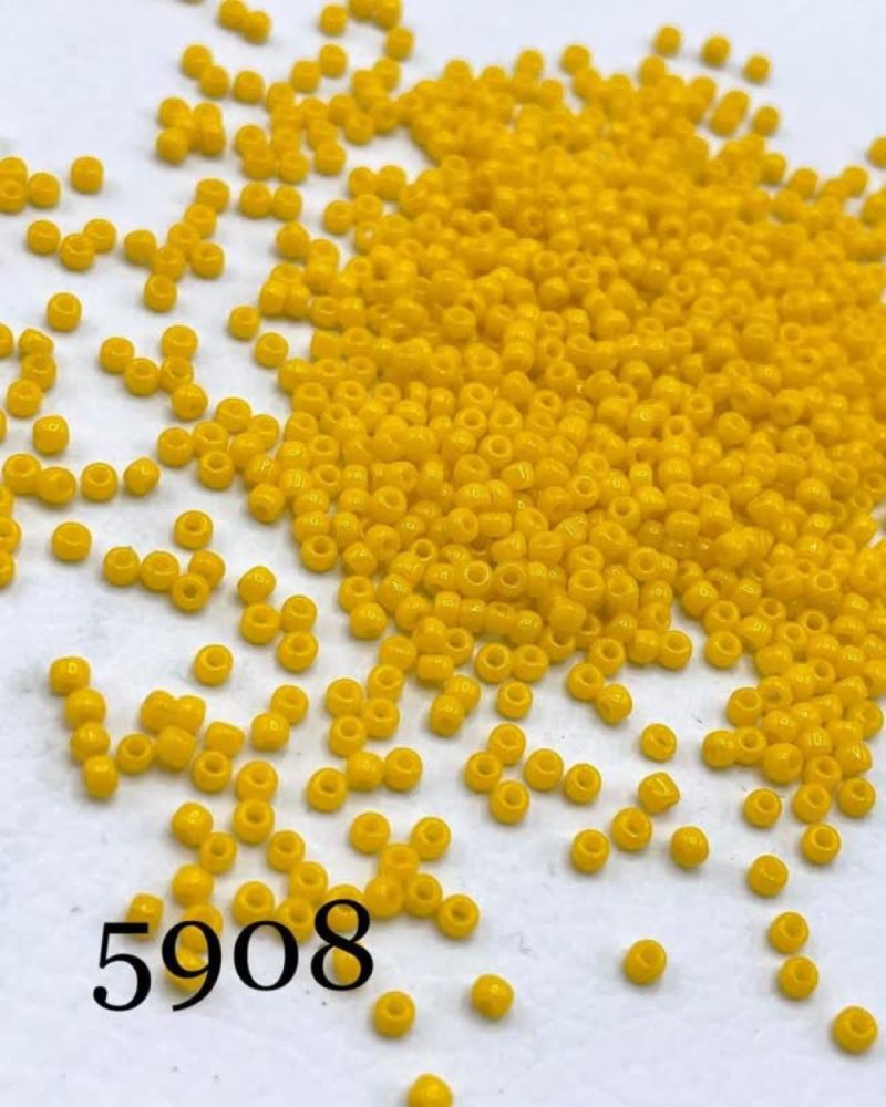 منجوق ماتسونو سایز 11 زرد مات کد:  5908 - Image 1