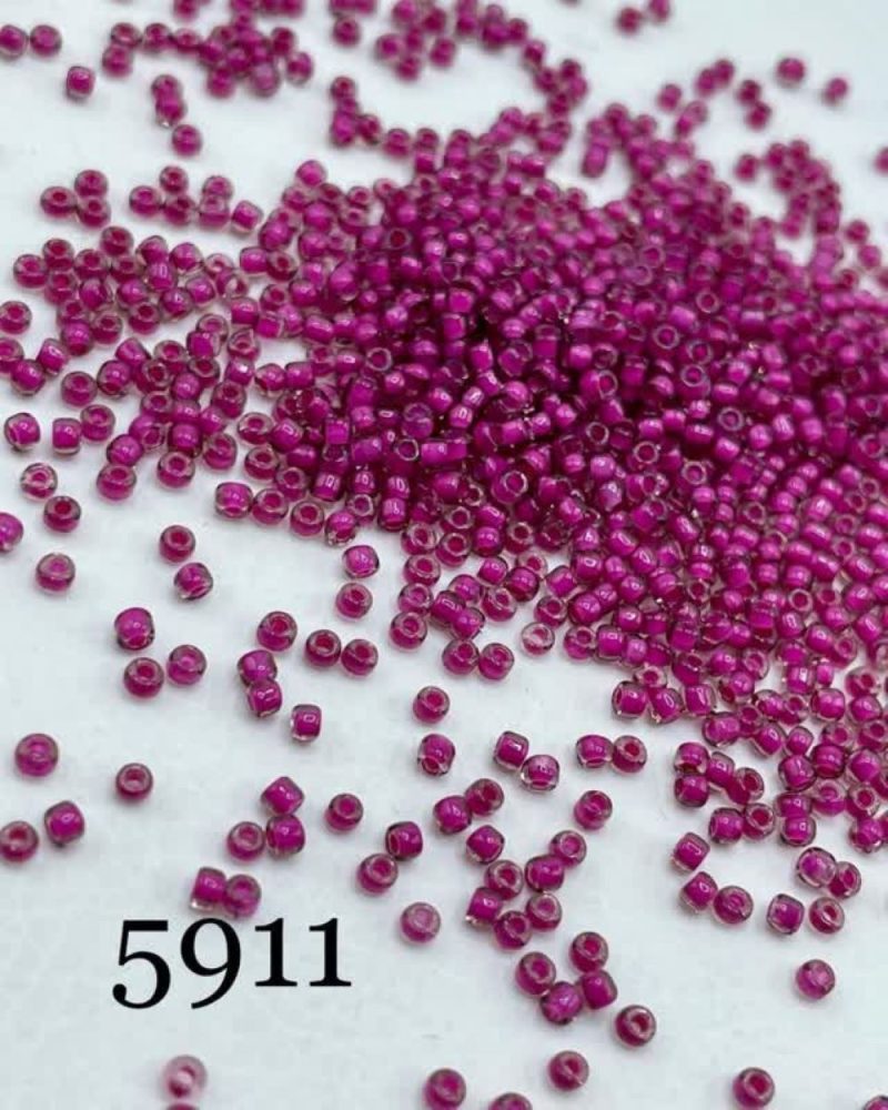منجوق ماتسونو سایز 11 سرخابی شیشه ای 1 کد: 5911 - تصویر 1