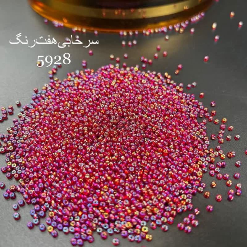 منجوق ماتسونو سایز 11 سرخابی هفت رنگ کد: 5928 - Image 1