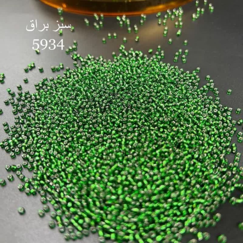 منجوق ماتسونو سایز 11 سبز روشن شیشه ای کد:  5934 - Image 1